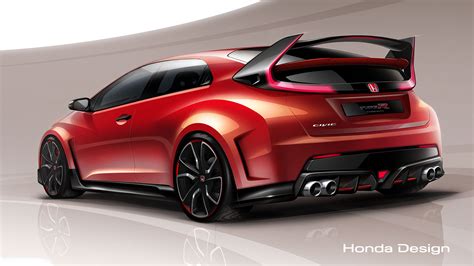 Honda previews Civic Type R Concept ahead of Geneva debut - Car Body Design