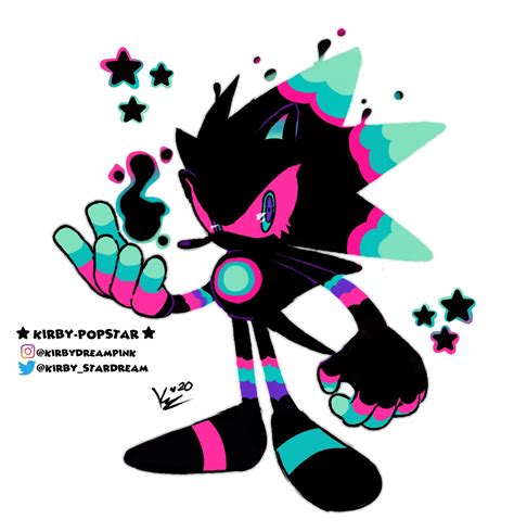 ★Kirby-Popstar★ (COMMS CLOSED!) on Twitter: "My Dark/Hyper Sonic fusion redesign, Neon Sonic! ⭐️ ...