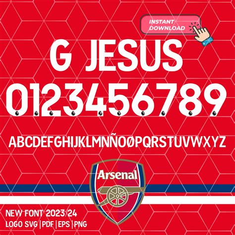 Pack New Font Vector Arsenal 2023/24 Crest/logo in SVG PNG - Etsy