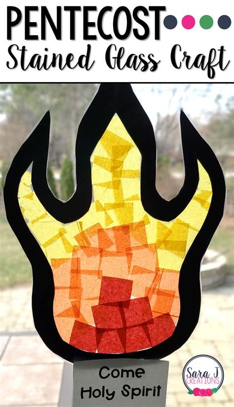 Pentecost Stained Glass Craft | Sara J Creations