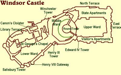 Windsor Castle, London | Windsor castle map, Windsor castle, Castle floor plan