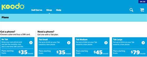 Koodo increases cost of Tab Large, Tab XL, Tab XXL plans by $6