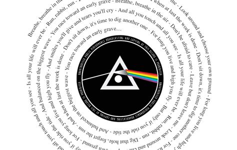 Pink Floyd Dark Side of The Moon Vinyl Record lyrics framed | Etsy