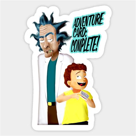 Morty Adventure Card: Complete - Rick And Morty - Sticker | TeePublic