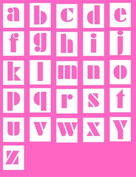 Free Printable 1 Inch Letter Stencil Sheets [PDF Included] - Printables Hub