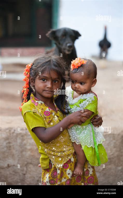 Rural indian village baby hi-res stock photography and images - Alamy