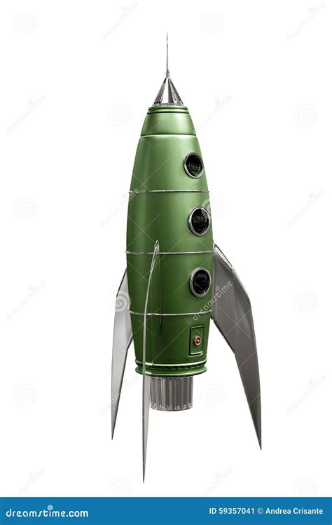 Green Space Rocket Stock Illustration - Image: 59357041