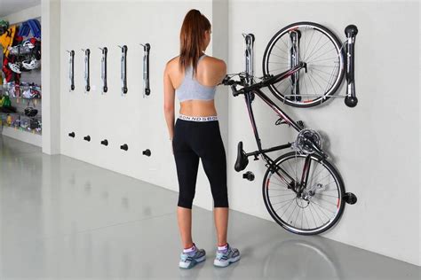 This Wall-Mounted Bike Rack Swivels 160º Side to Side