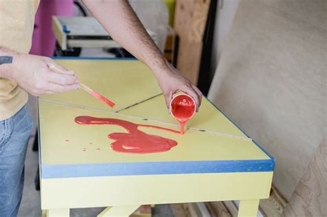 DIY Colorful Epoxy-Topped Desk - A Beautiful Mess