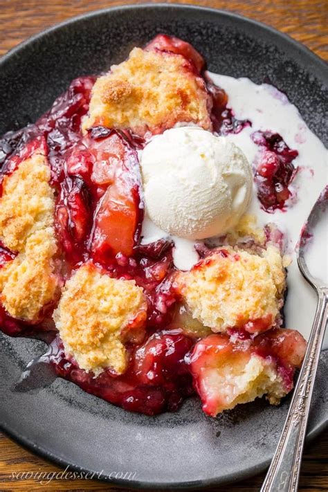 Easy Plum Cobbler Recipe - Saving Room for Dessert