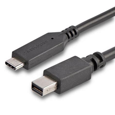 StarTech.com 6 ft. (1.8 m) USB-C to Mini DisplayPort Cable - 4K 60Hz ...