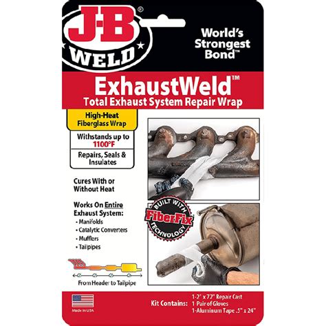 J-B Weld ExhaustWeld Total Exhaust System Repair – Kit – Carnival Motor Spares