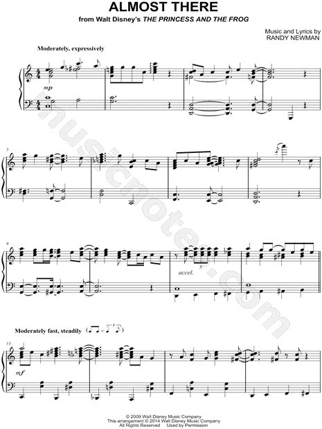 "Almost There" from 'The Princess and the Frog' Sheet Music (Piano Solo ...