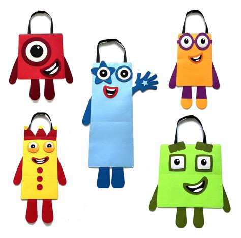 Numberblocks Costume, Halloween Costume, Birthday Costume, Characters 1-5 - Etsy