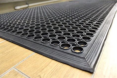 Black Anti-Fatigue Floor Mat Indoor Commercial Industrial Heavy Duty Rubber Floor Mats 36" 60 ...