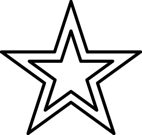 Black outline Star icon on white background. 24924702 Vector Art at Vecteezy