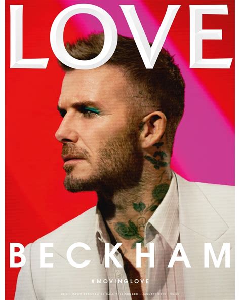 David Beckham Sports Eye Makeup on the Cover of LOVE Magazine’s Latest ...