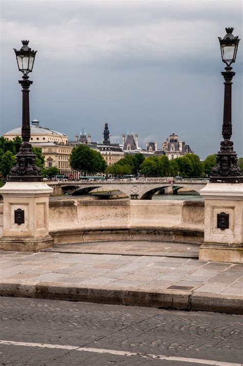 Seine-bridges in Paris stock image. Image of poles, stone - 133594271