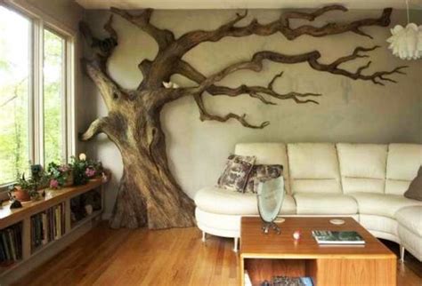 Une décoration en bois pour le mur - Archzine.fr | Tree wall art diy ...