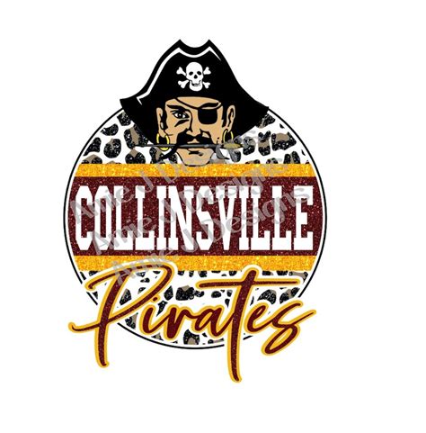 Collinsville Pirates Mascot Glitter Circle Texas PNG - Etsy