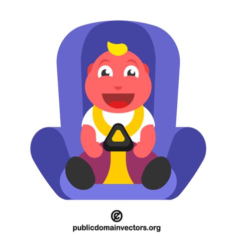 Child in car seat | Public domain vectors