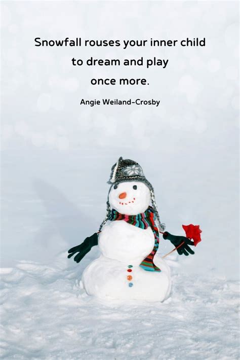 a snowman is sitting in the snow with a quote about how to play once more