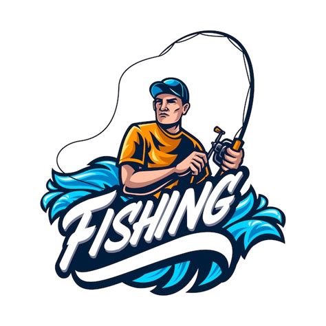 Premium Vector | Fishing logo template