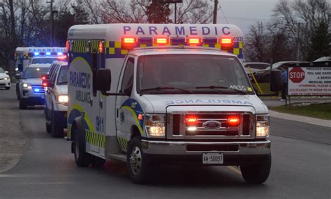 First responders perform siren salute for healthcare workers