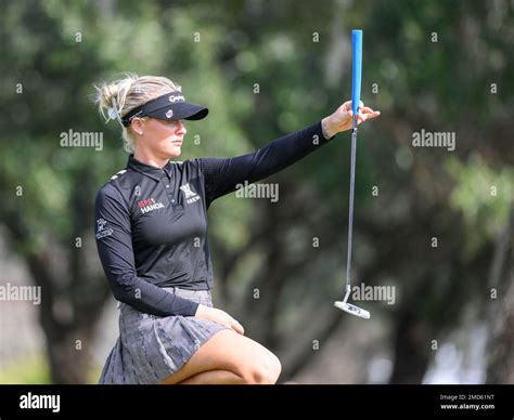 Orlando, FL, USA. 22nd Jan, 2023. Charley Hull of England lines up a ...