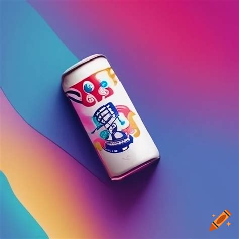 Colorful and modern beer can label for a festival on Craiyon