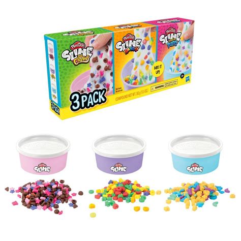 Play-Doh Slime Cereal Themed 3-Count Bundle, 4.5-Ounce Milky-Colored ...