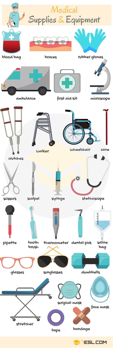 💉🔬💊Equipo médico ortopedia y dental 💉💊🔬 英語の文法, 英語のレッスン, 英単語, 基本的な単語, 英語の熟語