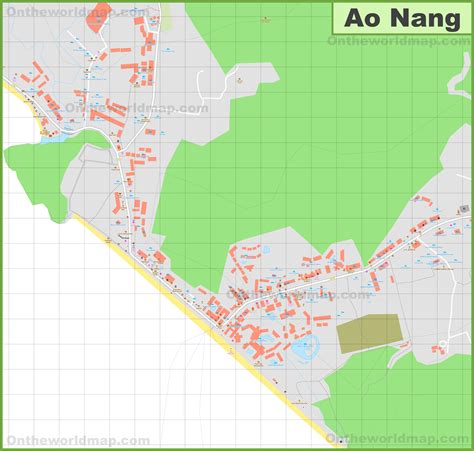 Detailed Tourist Map of Ao Nang - Ontheworldmap.com