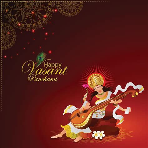 Vasant panchami creative background with saraswati veena 2048856 Vector Art at Vecteezy