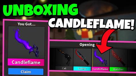 UNBOXING THE MM2 HALLOWEEN GODLY CANDLELFAME... (Murder Mystery 2) - YouTube