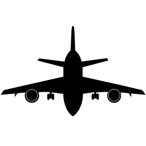 Premium Vector | A Big Pessenger Air plane on the Sky Vector silhouette 5