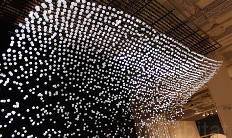 View this mesmerizing LED art installation from a distance to reveal its delightful surprise ...