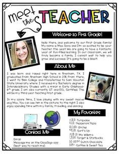 17 Teacher Bio Examples ideas | meet the teacher, teacher, letter to ...