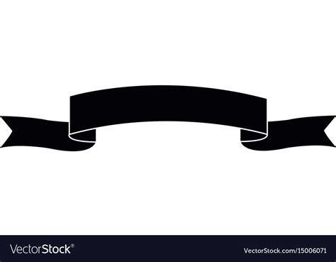 Black ribbon banner decoration ornament Royalty Free Vector