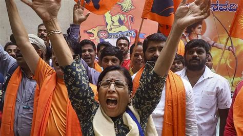 Karnataka: VHP, Bajrang Dal stage protests against ’’ban’’ proposal of ...