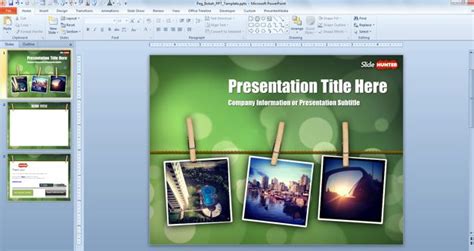Free Peg Bokeh PowerPoint Template - Free PowerPoint Templates - SlideHunter.com