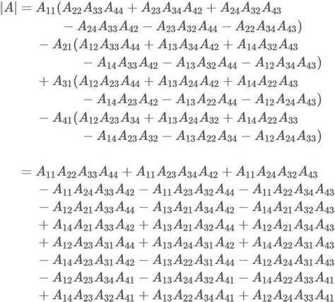 Determinant of a 4x4 matrix - SEMATH INFO