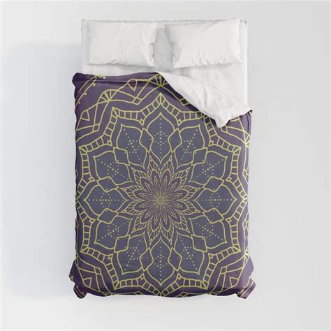 Mandala - purple and gold - 2 Duvet Cover by Lena Photo Art | Society6