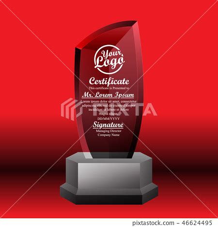 Crystal trophy certificate design template - Stock Illustration [46624495] - PIXTA