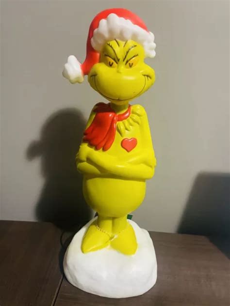 DR. SEUSS 14&LED Lighted Tabletop Blow Mold GRINCH Santa Christmas Décor $29.99 - PicClick