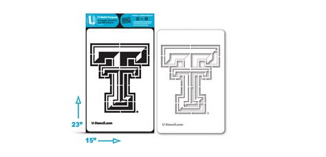 Texas Tech Double T Stencil | NCAA Licensed stencil | Reusable Mylar