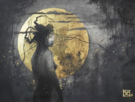 Exquisite gold plated fantasy illustrations by Yoann Lossel - Bleaq | Art, Gold leaf painting ...