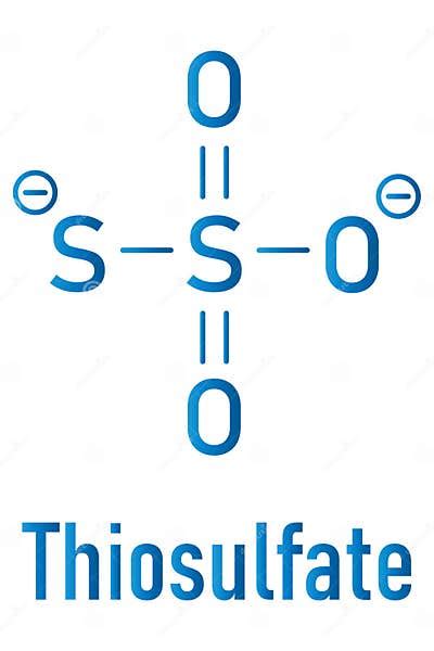 Thiosulfate Anion, Chemical Structure. Skeletal Formula Stock Vector ...