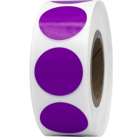 Lilac Color Code Labels 3/4" Round | InstockLabels.com