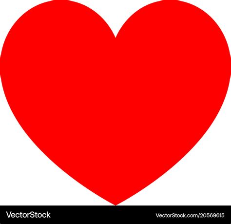 Heart red color Royalty Free Vector Image - VectorStock